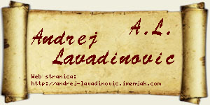 Andrej Lavadinović vizit kartica